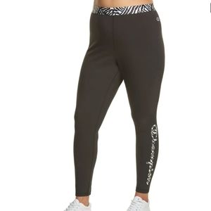 Champion Zebra Print Logo 7/8 Leggings 4X NWT